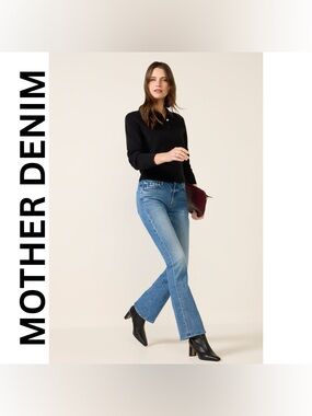 MOTHER The Outsider Sneak Blue Women's Jeans 32 BNWT SOLD OUT STYLE